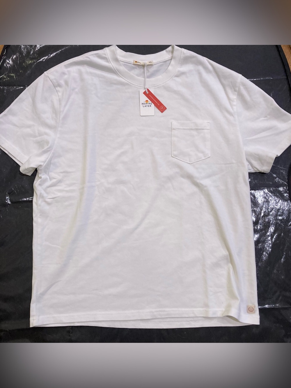 Marine Layer Men’s White Pocket T-Shirt - Med / Lrg NWT Heavyweight Cotton